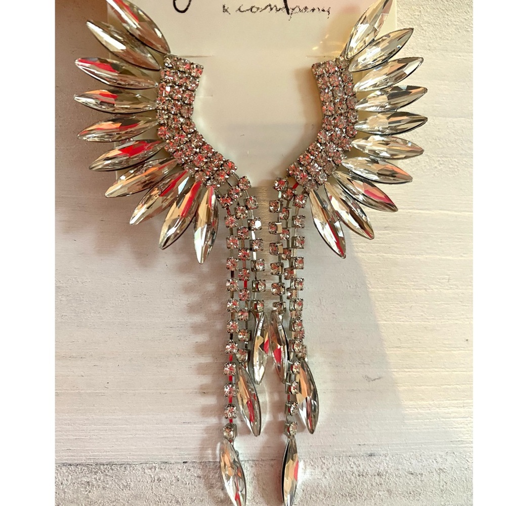 Angel wing earrings (silver)